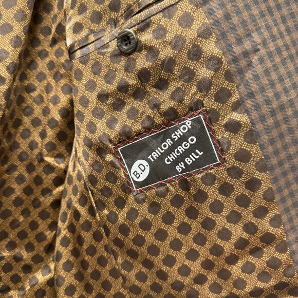 Ermenegildo Zegna Fabric Blazer Mens 48 L Custom Jacket Brown Wool Sport Coat - Picture 4 of 9